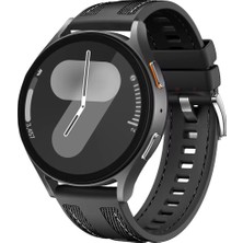 Sneezy Huawei Watch Gt3 Pro 43MM ile Uyumlu Metal Tokalı Dikiş Detaylı Şık Dokuma Silikon Kordon