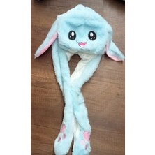 Ct Toys 60 cm Mavi Renk Işıklı Oynar Kulaklı Pelüş Şapka