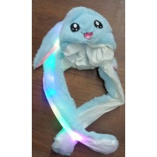Ct Toys 60 cm Mavi Renk Işıklı Oynar Kulaklı Pelüş Şapka