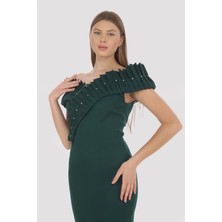 Suseb Pile Detaylı Taşlı Elbise
