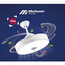 Mutlusan (20'') 52 cm 30 Watt 250 Dd 220/230 Volt Monofaze Aydınlatmalı Işıklı Bluetoothlu Uzaktan Kumandalı Tavan Vantilatörü