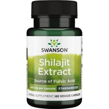 Swanson Shilajit Extract Standardized 400 Mg 60 Vegetarian Capsules