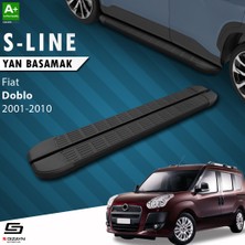 S-Dizayn Fiat Doblo Uzun Şase S-Line Siyah Yan Basamak 223 Cm 2001-2010 A+ Kalite