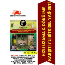 Hızlı Uzama & Dökülme Karşıtı 7'li Bitkisel Yağ Seti (Argan, Biberiye, Tatlı Badem,hint,ylang Ylang)