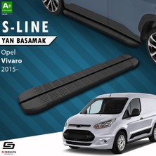 S-Dizayn Opel Vivaro B Kısa Şase S-Line Siyah Yan Basamak 223 Cm 2015-2018 A+ Kalite