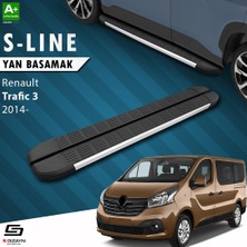 S-Dizayn Renault Trafic 3 Kısa Şase S-Line Aluminyum Yan Basamak 223 Cm 2014-2020 A+ Kalite