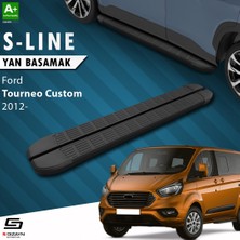S-Dizayn Ford Tourneo Custom Uzun Şase S-Line Siyah Yan Basamak 243 Cm 2012-2023 A+ Kalite