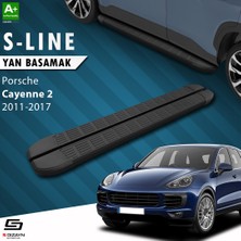 S-Dizayn Porsche Cayenne 2 S-Line Siyah Yan Basamak 193 Cm 2011-2017 A+ Kalite