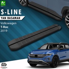 S-Dizayn VW T-Roc S-Line Siyah Yan Basamak 173 Cm 2019 Üzeri A+ Kalite