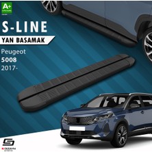 S-Dizayn Peugeot 5008 2 S-Line Siyah Yan Basamak 203 Cm 2017-2023 A+ Kalite