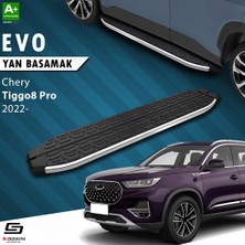 S-Dizayn Chery Tiggo8 Pro Evo Krom Yan Basamak 183 Cm 2022 Üzeri A+ Kalite