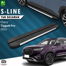 S-Dizayn Chery Tiggo8 Pro S-Line Aluminyum Yan Basamak 183 Cm 2022 Üzeri A+ Kalite