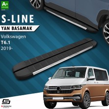 S-Dizayn VW Transporter T6.1 Uzun Şase S-Line Krom Yan Basamak 253 Cm 2019 Üzeri A+ Kalite