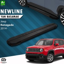 S-Dizayn Jeep Renegade NewLine Siyah Yan Basamak 173 Cm 2014 Üzeri A+ Kalite
