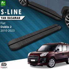 S-Dizayn Fiat Doblo 2 Uzun Şase S-Line Siyah Yan Basamak 223 Cm 2010-2023 A+ Kalite