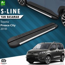 S-Dizayn Toyota Proace City Kısa Şase S-Line Aluminyum Yan Basamak 203 Cm 2018 Üzeri A+ Kalite