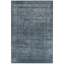 Royal Halı Bearny TD01A Lacivert Antrasit Viskon Akrilik Yumuşak Dokulu Modern Halı