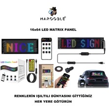 Araç LED Kayan Yazı Emoji Kişiseleştirillebilir Telefon App Destekli Uzaktan Kumandalı Rgb LED Panel 16X32 Boyutunda