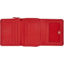 Damy Hakiki Deri RFID Korumalı Kadın Cüzdan 932 - Kırmızı