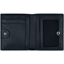Damy Hakiki Deri RFID Korumalı Kadın Mini Cüzdan 906 - Siyah