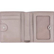 Damy Hakiki Deri RFID Korumalı Kadın Mini Cüzdan 906 - Vizon