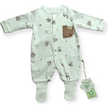 Biorganic Love Our Earth Romper Wıth Feet Mocha