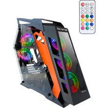 Revenge Emperor Atx Robotik 7 Rgb Fanlı Şeffaf Cam Panel Gaming Oyuncu Bilgisayar Kasası