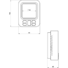 Airfel GSK-1701 Haftalık Programlı Kablolu Oda Termostatı