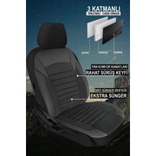 Dacia Duster (Facelift 2013) 1.6 Lpg (105 Hp) 2016 Trend Serisi Uyumlu 5 Koltuk Tay Tüyü Oto Koltuk Kılıfı Siyah