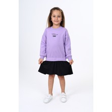 Toontoy Kız Çocuk Baskılı Elbise