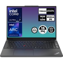 Lenovo Thinkpad E16 Gen 2 Ultra 7 155H 96GB 2tb SSD Freedos 16" Wuxga Dizüstü Bilgisayar 21MA002UTX 009