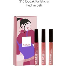 Avon Ultra Colur Peony Blush, Gleaming Guava ve Forbidden Fig Dudak Parlatıcısı Paketi