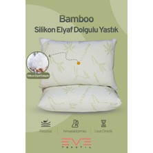 4 Adet Bamboo Serisi Kılıflı Fermuarlı Yıkanabilir Antialerjik Silikon Elyaf Yastık 50x70cm 800 gr