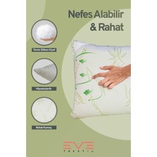 6 Adet Bamboo Serisi Kılıflı Fermuarlı Yıkanabilir Antialerjik Silikon Elyaf Yastık 50x70cm 800 gr