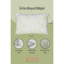 6 Adet Bamboo Serisi Kılıflı Fermuarlı Yıkanabilir Antialerjik Silikon Elyaf Yastık 50x70cm 800 gr