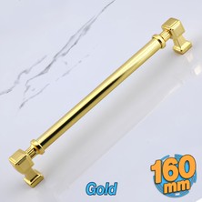 Badem10 Talas Metal Gold Altın Kulp 160 mm Mobilya Çekmece Mutfak Dolabı Dolap Kulpları 16 cm