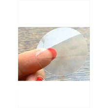 Şeffaf Etiket Kutu-Zarf Ağız Kapatma Kapama Etiketi Bant, Etiket 3x3 cm 120 Adet Yapışkanlı Sticker