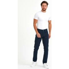 Digital Jeans Normalkesim Fermuarlı Genişpaça Yüksekbel Baba Örme Açık Lacivert Kot Pantolon