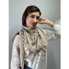 Güpür Dantelli Kadın Fular Şal 150X50 cm