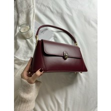 Elfco Vintage Bordo Baget Çanta