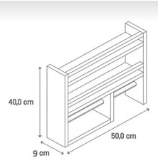 Dreamy Wood Baharatlık & Terek & Dekor Mutfak Rafı