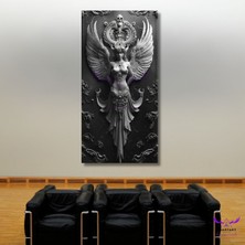 Tekli Panoramik Dikey Kanvas Modern Salon Tablosu Büyük Melek Kanatlı Kadın