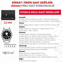 Novstrap Huawei Watch Gt5 46MM Gt5 Pro Gt4 46MM Gt3 46MM Gt3 Pro Se Gt2 ile Uyumlu Kordon 22MM Easy Band Lansman Silikon Kayış