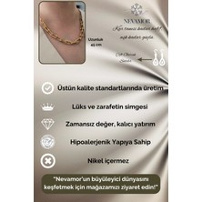 Nevamor Gold Altın Kaplama Ataç Zincir Kolye