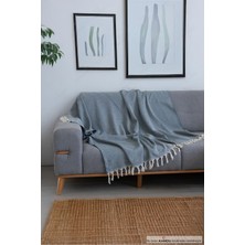 180X300CM Kolları Örten Koltuk Örtüsü, Balık Sırtı Desenli, Pamuklu Koltuk Örtüsü