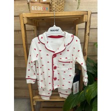 Kalpli Bebek Pijama Takımı Beyaz