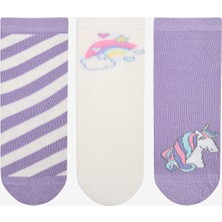 Penti Kız Çocuk Unicorn Çok Renkli 3lü Soket Çocuk