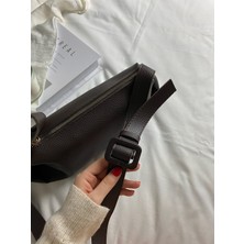 Elfco Nicole Kadın Acı Kahve Tasarım Askılı Çanta