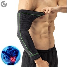 Alazpay Fitness Tenis Voleybol Basketbol Spor Antreman Uzun Örme Dirseklik (1 Adet)