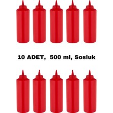 10 Adet, Fişek Plastik Sosluk, Ketçap, Mayonez, Hardal, Barbekü, Zeytinyağlık, Limonluk